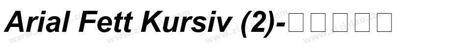 Arial Fett Kursiv (2)字体转换